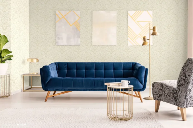 SK Filson Beige Damask Wallpaper