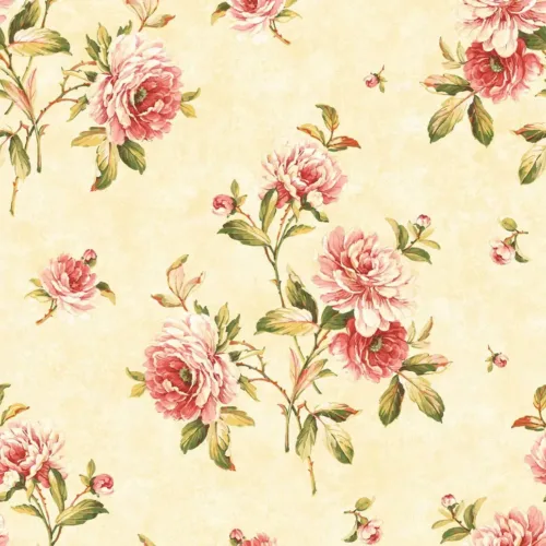 SK Filson Red Floral Wallpaper
