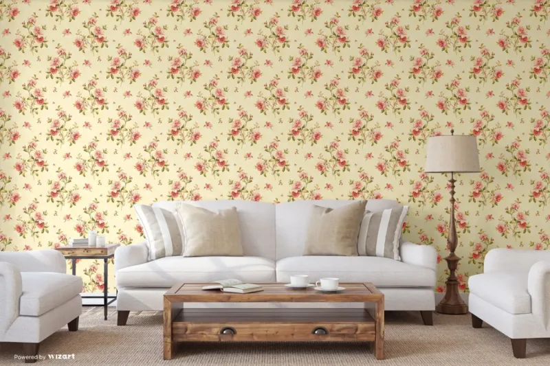 SK Filson Red Floral Wallpaper