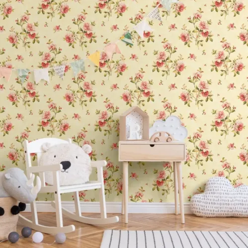 SK Filson Red Floral Wallpaper
