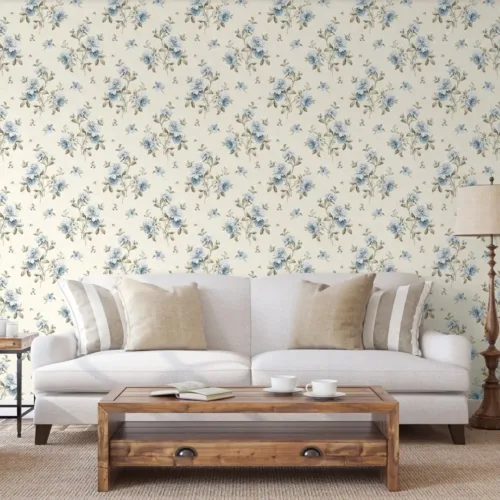 SK Filson Blue Floral Wallpaper