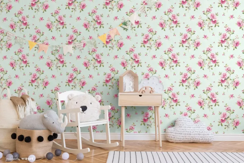 SK Filson Aqua Floral Wallpaper