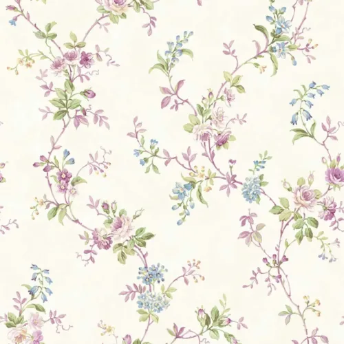 SK Filson Purple Floral Wallpaper