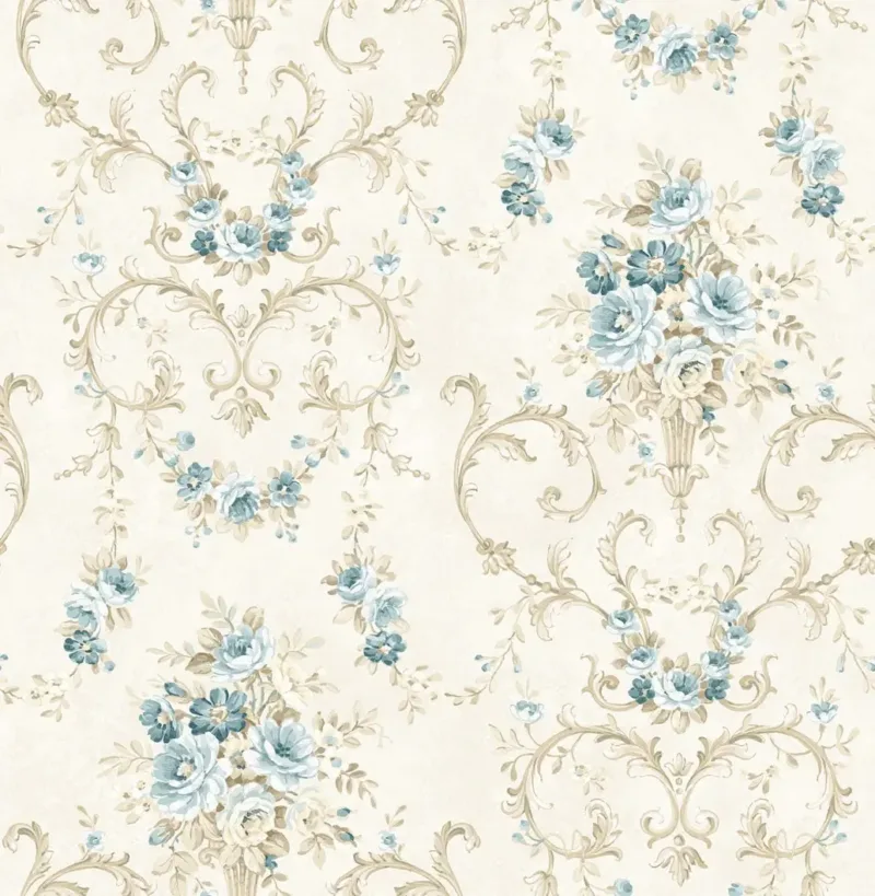 SK Filson Blue Floral Wallpaper