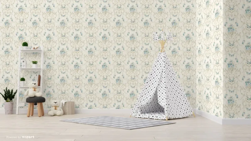 SK Filson Blue Floral Wallpaper