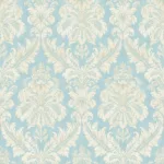 SK Filson Blue Damask Wallpaper
