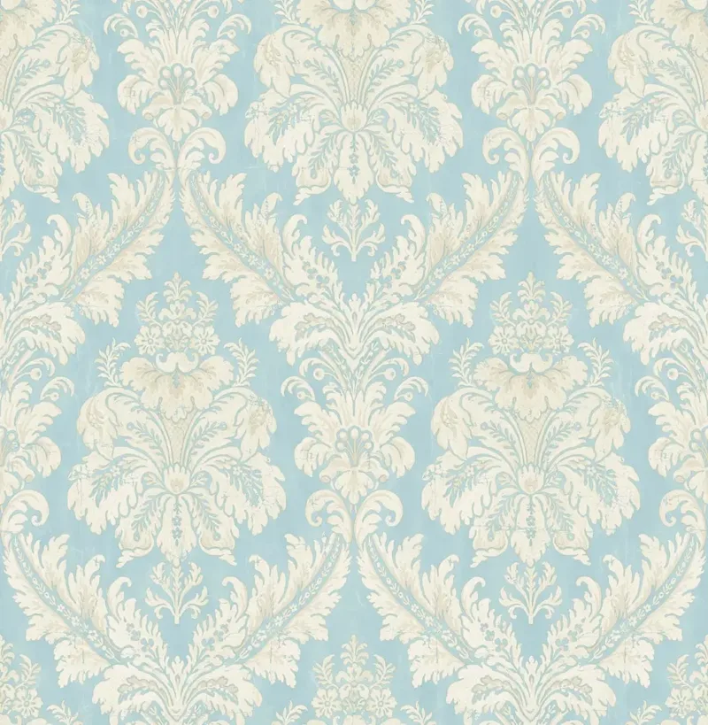 SK Filson Blue Damask Wallpaper