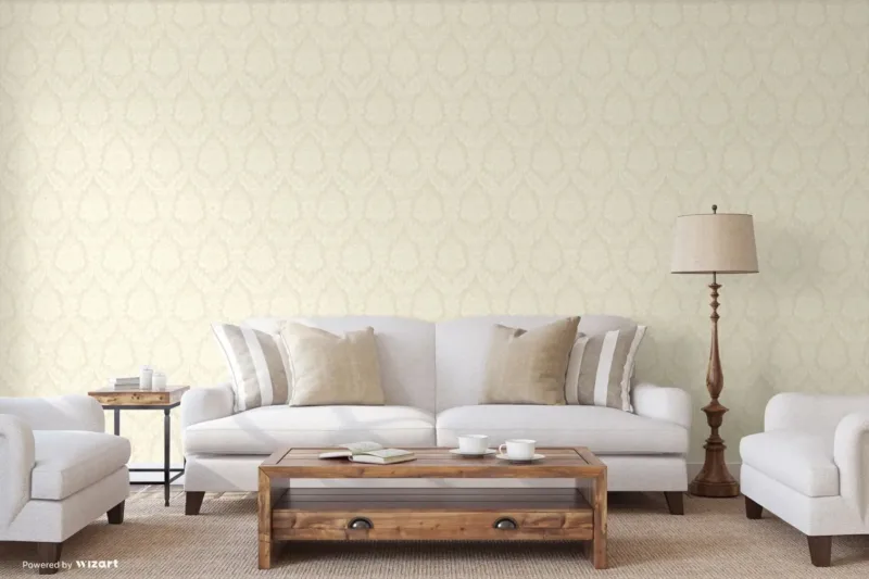 SK Filson Beige Damask Wallpaper