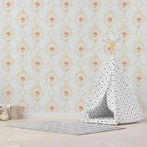 SK Filson Duck Egg Floral Wallpaper