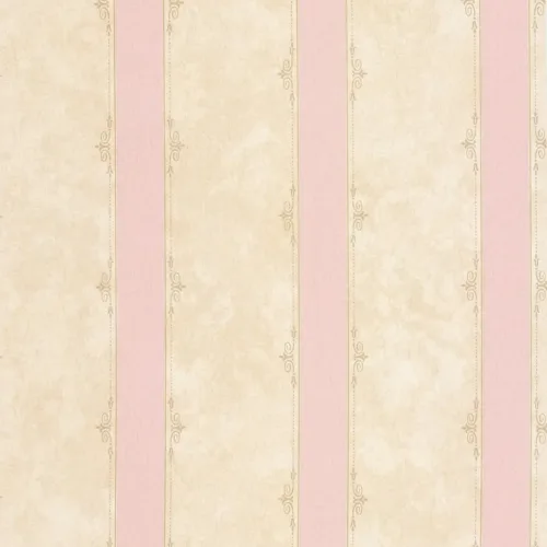 SK Filson Beige & Pink Stripe Wallpaper