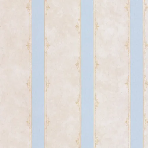 SK Filson Beige & Blue Stripe Wallpaper