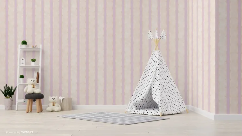 SK Filson Beige & Purple Stripe Wallpaper
