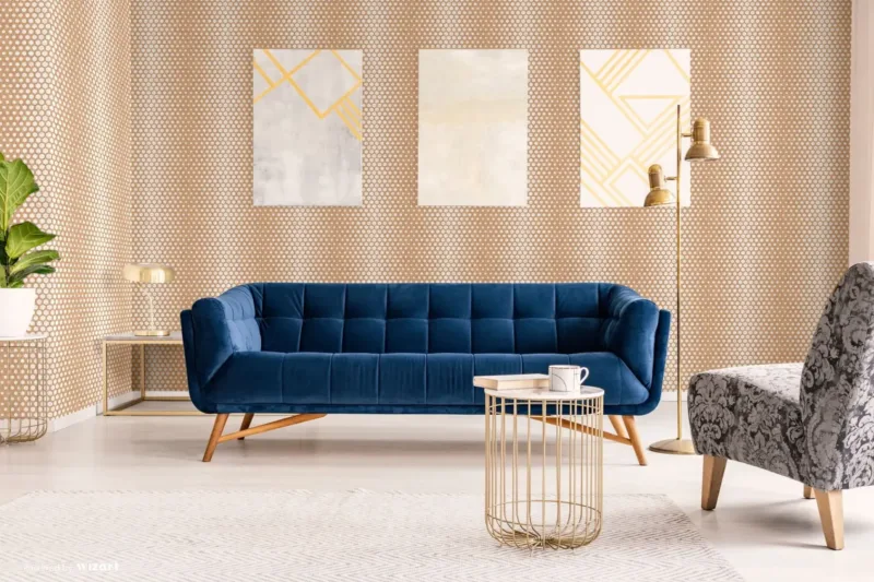 SK Filson Copper Hexagon Ombre Wallpaper