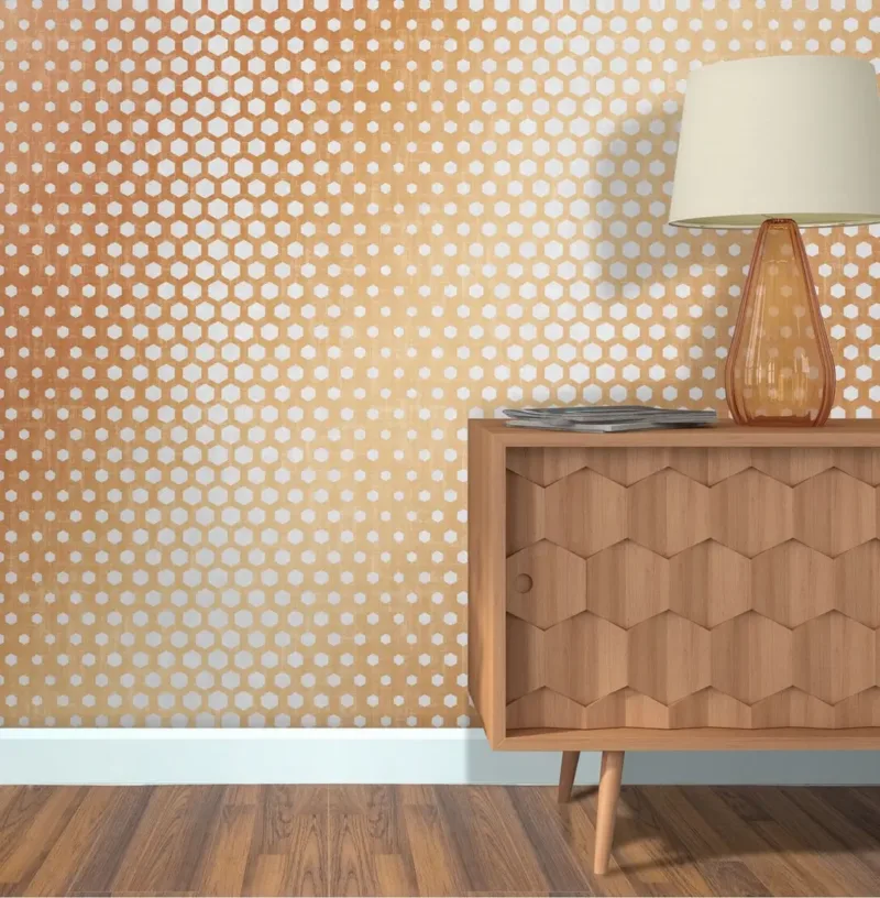 SK Filson Copper Hexagon Ombre Wallpaper