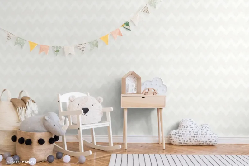 SK Filson White Chevron Wallpaper