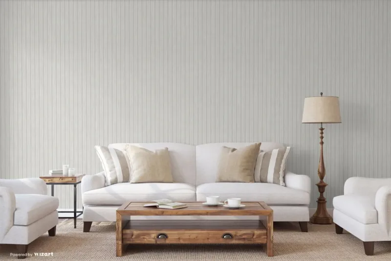 SK Filson Grey Stripe Wallpaper