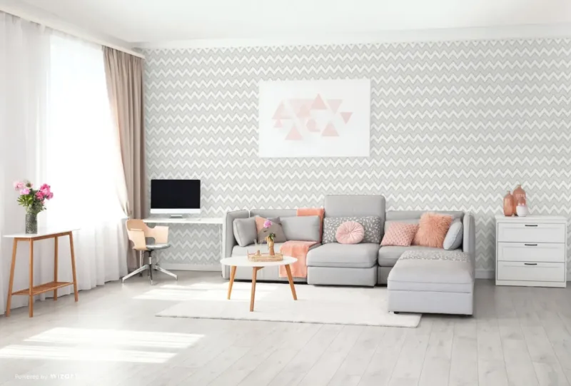SK Filson Grey Chevron Wallpaper - Image 2