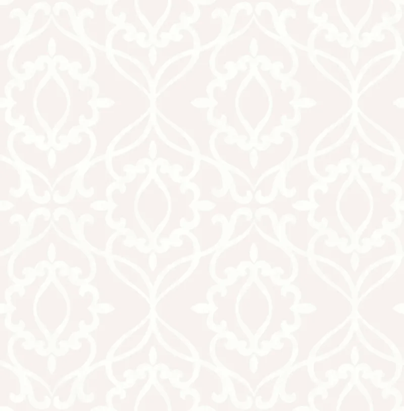 SK Filson White Damask Wallpaper
