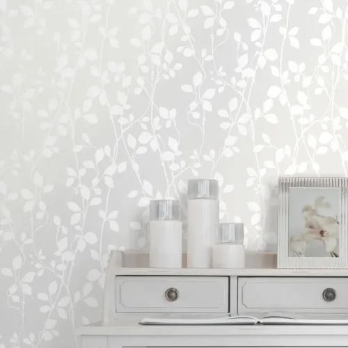 SK Filson White Leaves Wallpaper