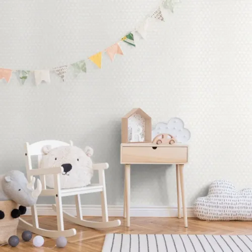 SK Filson White Hexagon Ombre Wallpaper