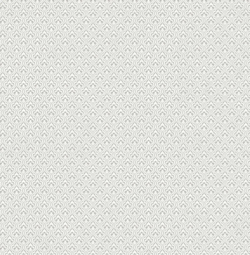 SK Filson Grey Fleur De Lis Wallpaper