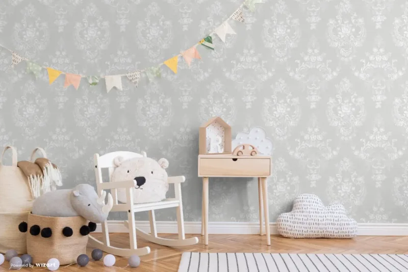 SK Filson Grey Damask Wallpaper