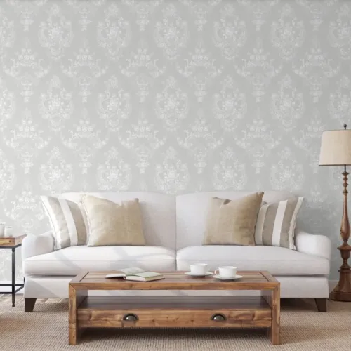 SK Filson Grey Damask Wallpaper