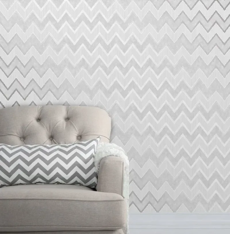 SK Filson Grey Chevron Wallpaper