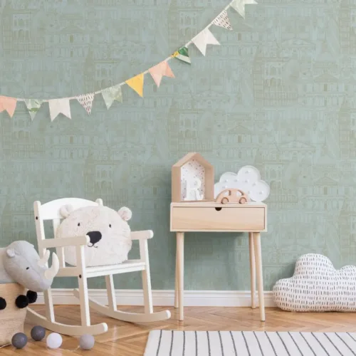 SK Filson Teal London City Wallpaper