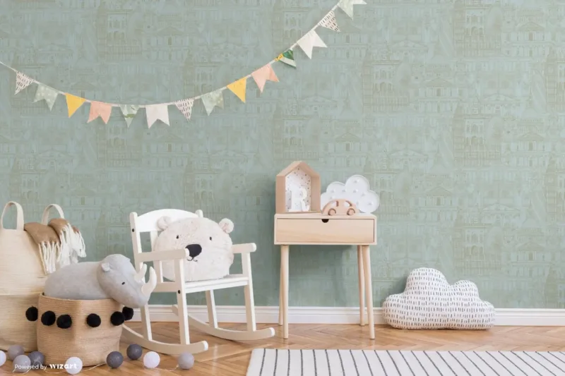SK Filson Teal London City Wallpaper