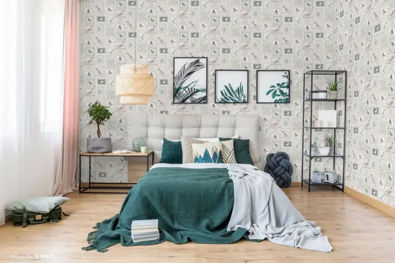 SK Filson Lilac Framed Birds Wallpaper