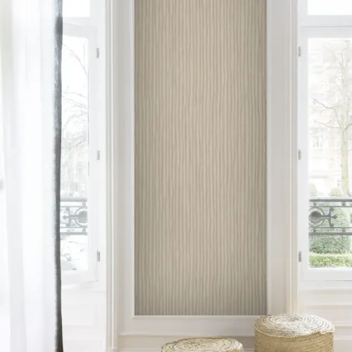 SK Filson Brown Textured Stripes Wallpaper