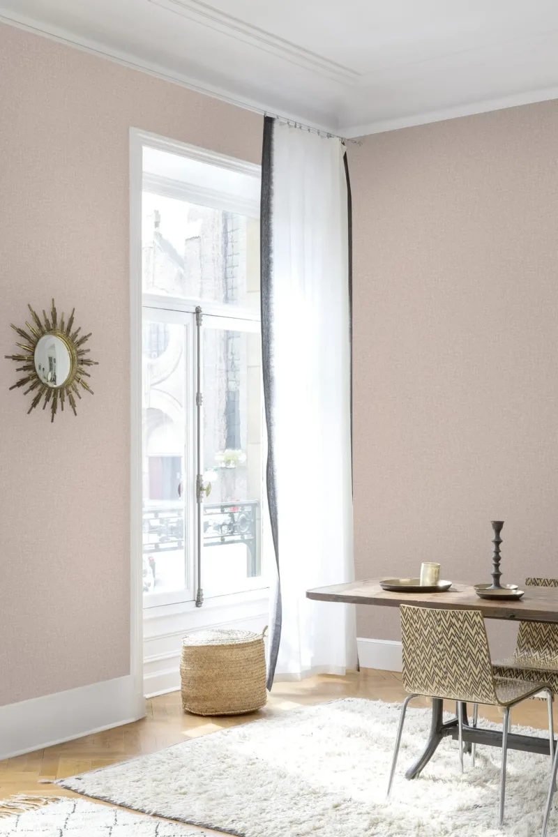 SK Filson Rose Gold Linen Plain Wallpaper