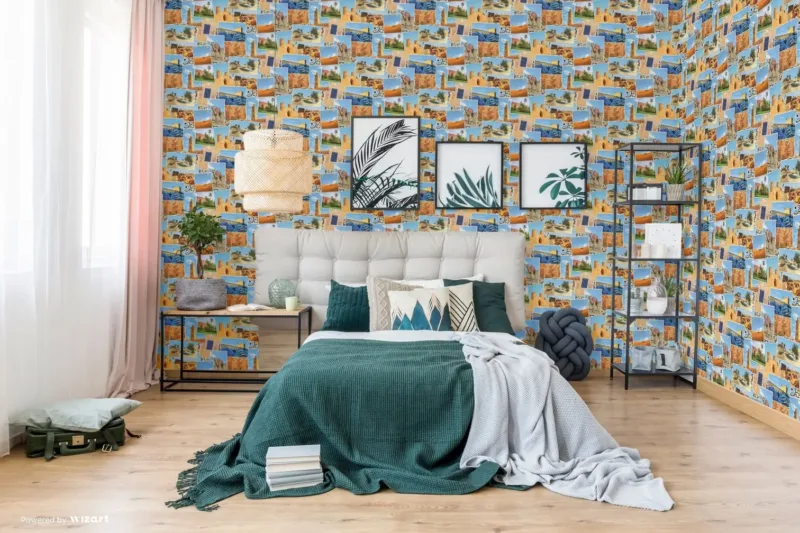 SK Filson Multicolour Arabian Postcards Wallpaper