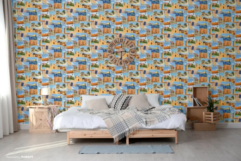 SK Filson Multicolour Arabian Postcards Wallpaper
