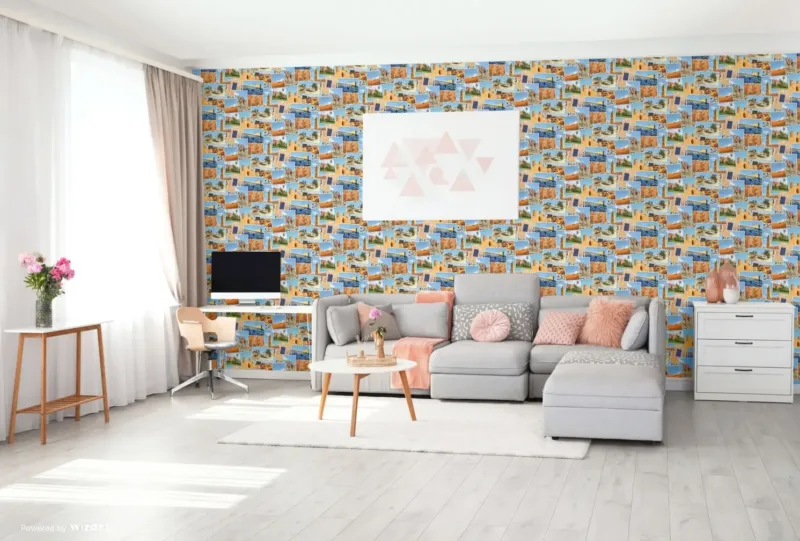 SK Filson Multicolour Arabian Postcards Wallpaper