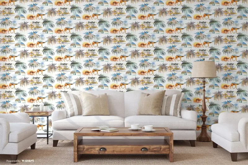 SK Filson Multicolour Mediterranean Shelves Wallpaper