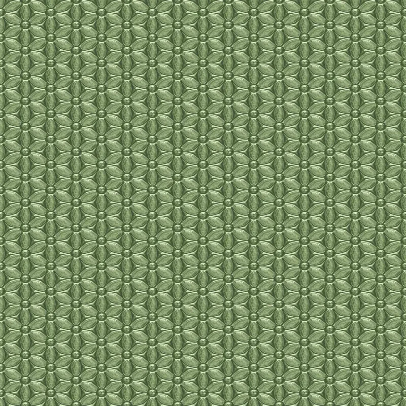 SK Filson Green Mosaic Flowers Wallpaper