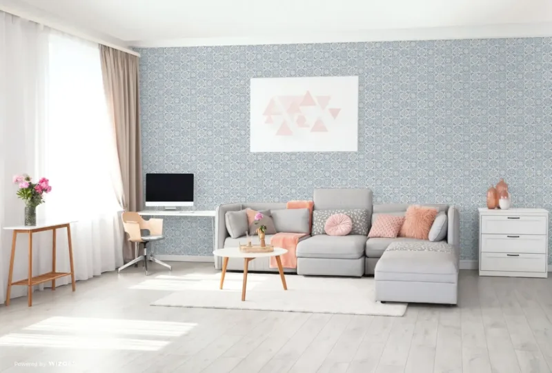 SK Filson Blue Mozaic Tiles Wallpaper