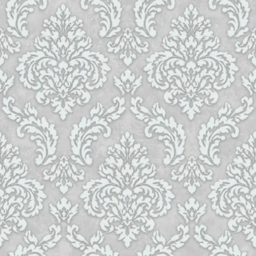 SK Filson Light Grey Sahara Damask Wallpaper