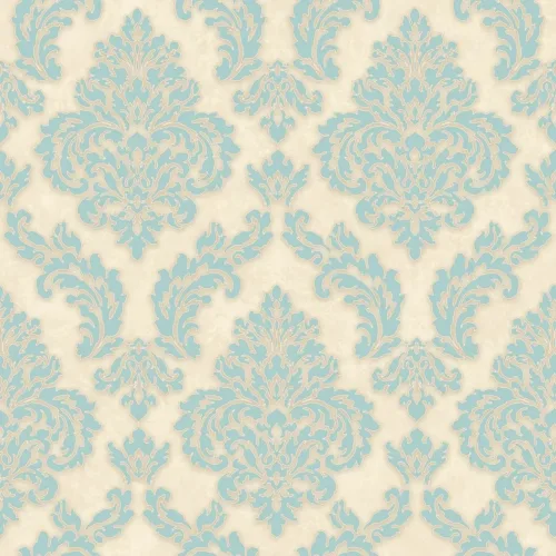 SK Filson Teal Sahara Damask Wallpaper