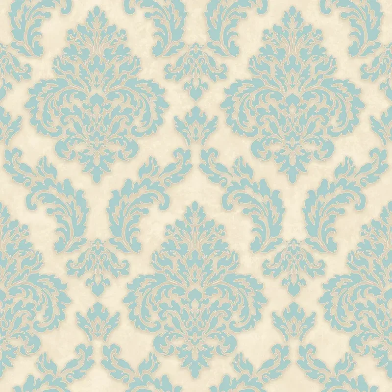 SK Filson Teal Sahara Damask Wallpaper