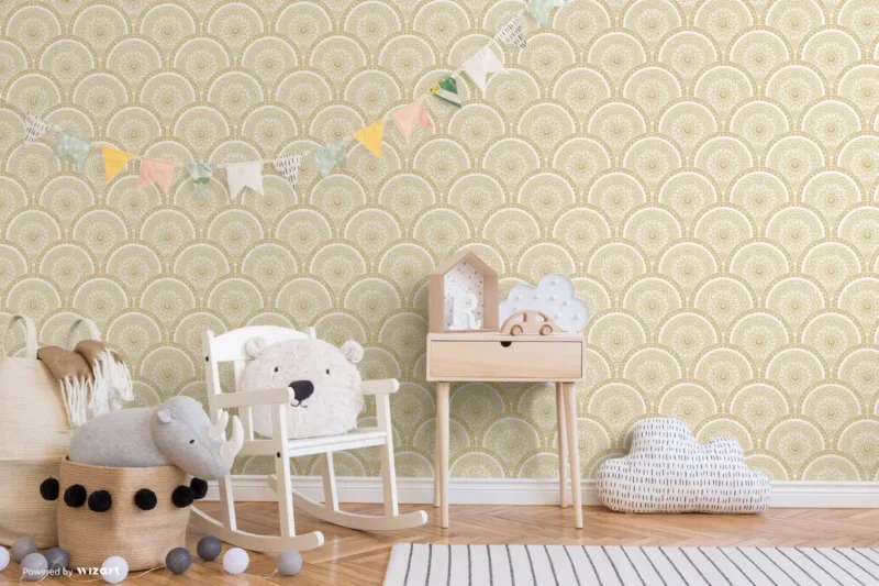 SK Filson Gold Divine Plates Wallpaper