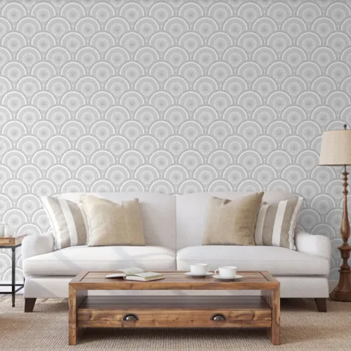 SK Filson Grey Divine Plates Wallpaper