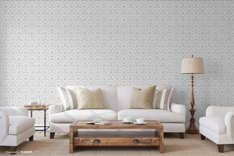 SK Filson Grey Divine Plates Wallpaper