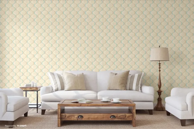 SK Filson Blue Diamond Trellis Wallpaper