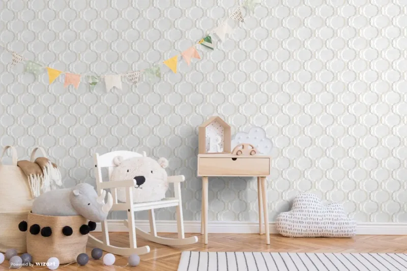 SK Filson Ivory Diamond Trellis Wallpaper