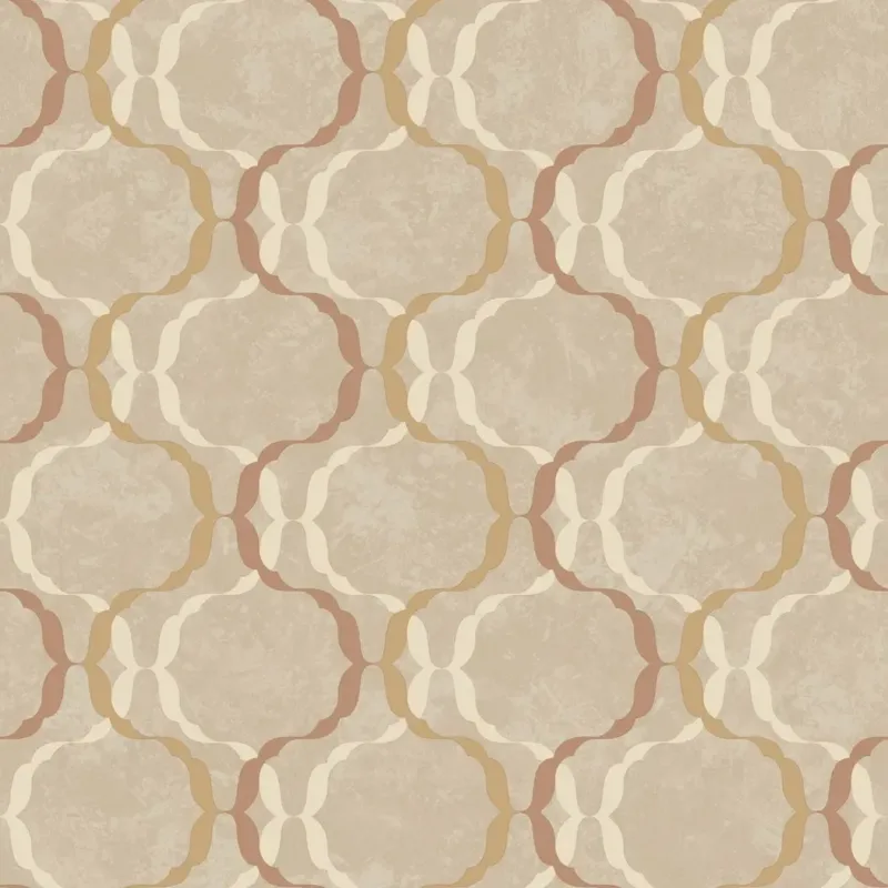 SK Filson Copper Diamond Trellis Wallpaper