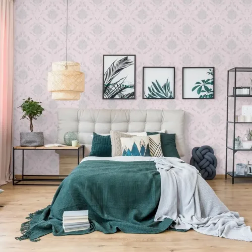 SK Filson Pink Damask Wallpaper