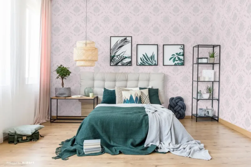 SK Filson Pink Damask Wallpaper